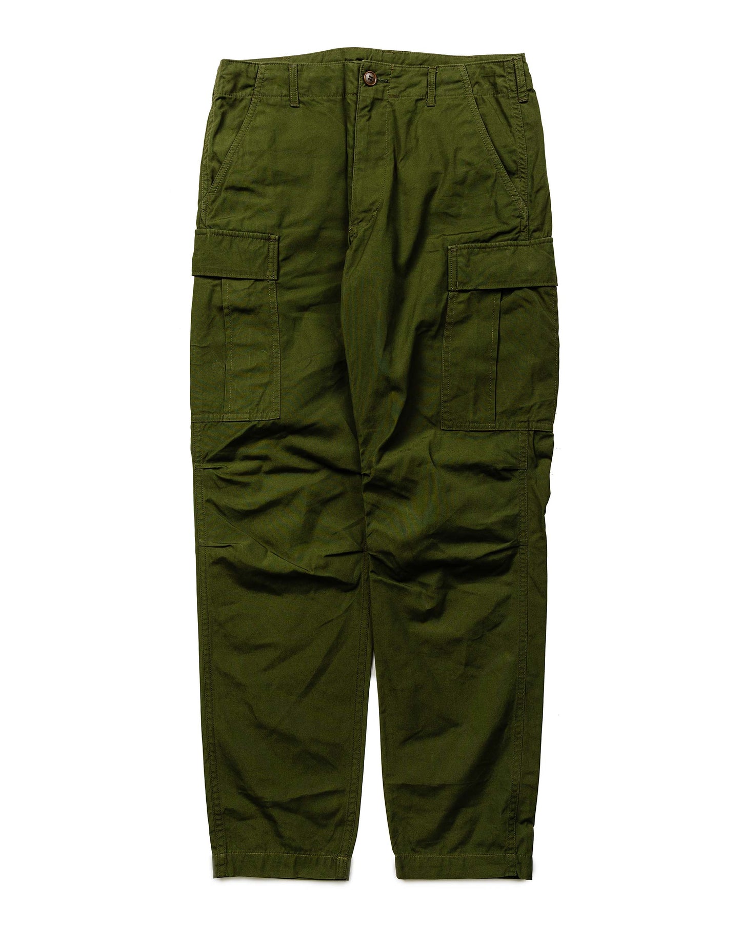 lost & found Sage de Cret Sage de Cret x Lost & Found Coated Cotton/Linen Cargo Trouser Olive