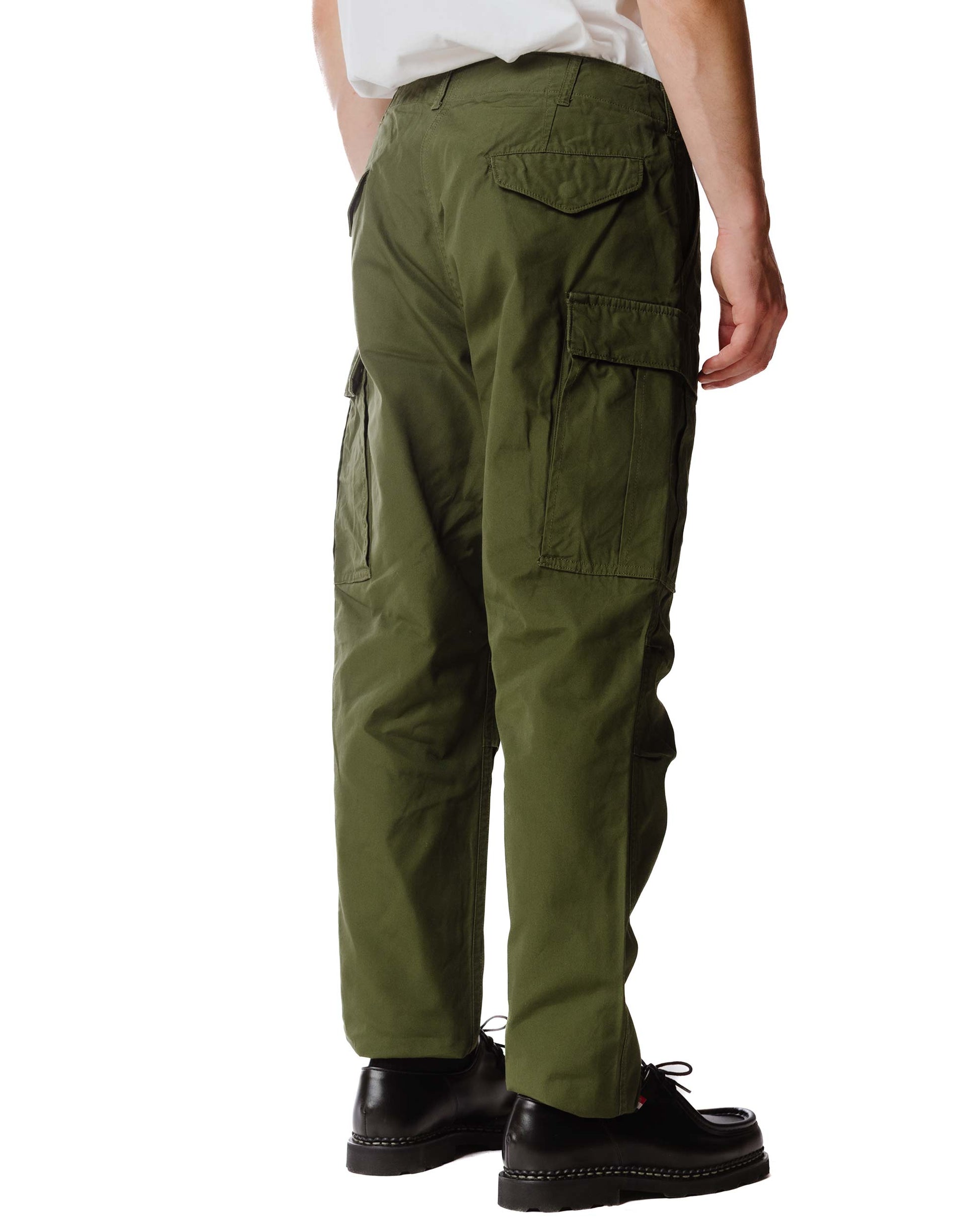 lost & found Sage de Cret Sage de Cret x Lost & Found Coated Cotton/Linen Cargo Trouser Olive