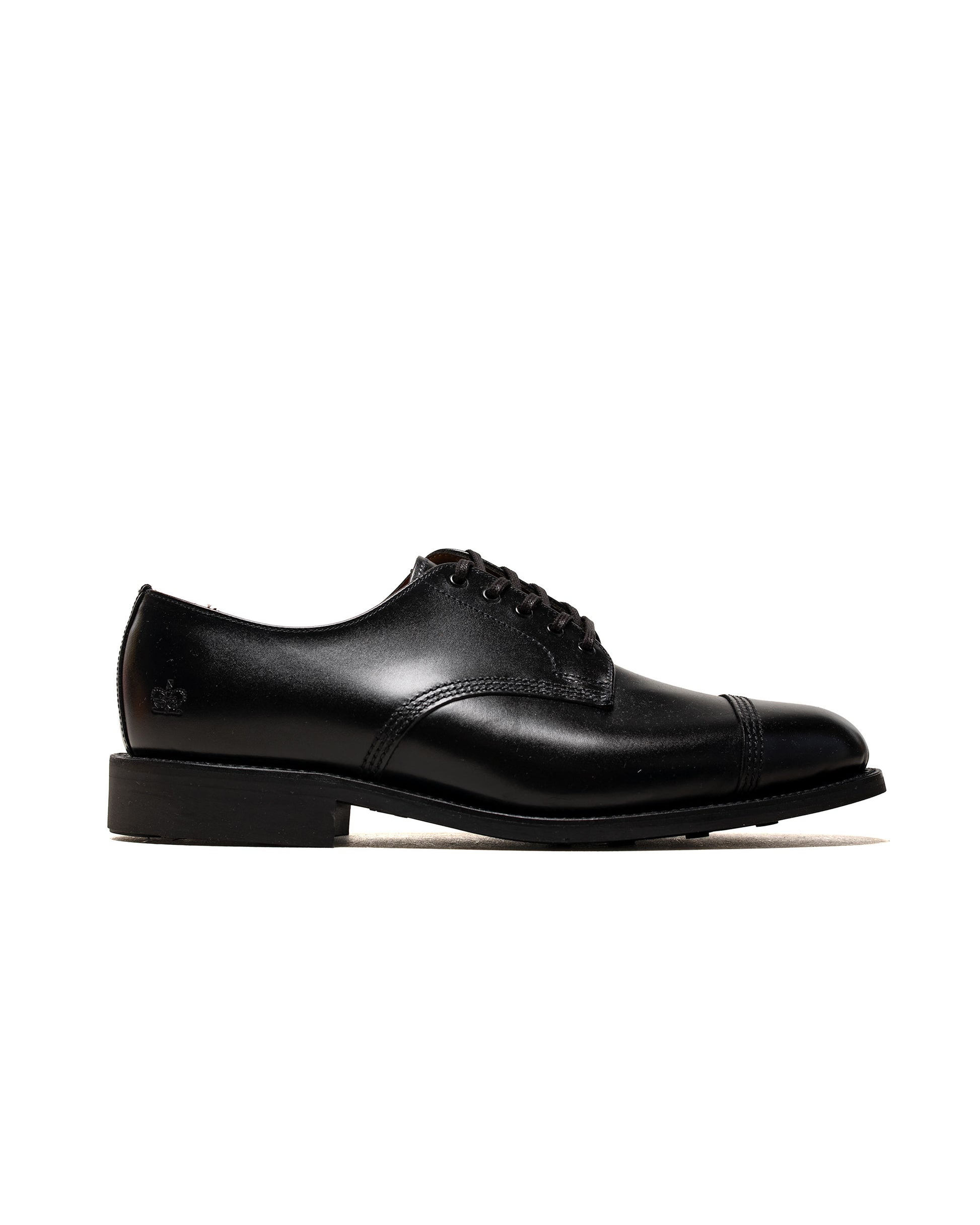 lost & found Sanders Sanders 1128BC Smooth Leather Military Derby Shoe Black