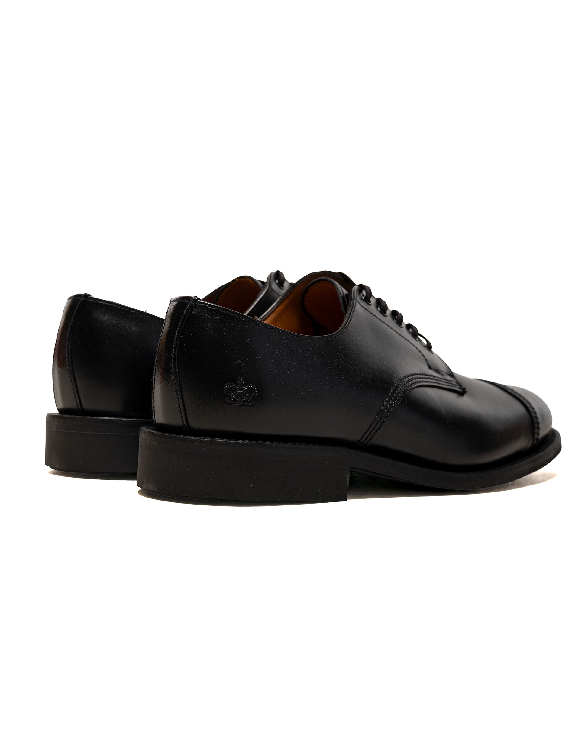 lost & found Sanders Sanders 1128BC Smooth Leather Military Derby Shoe Black