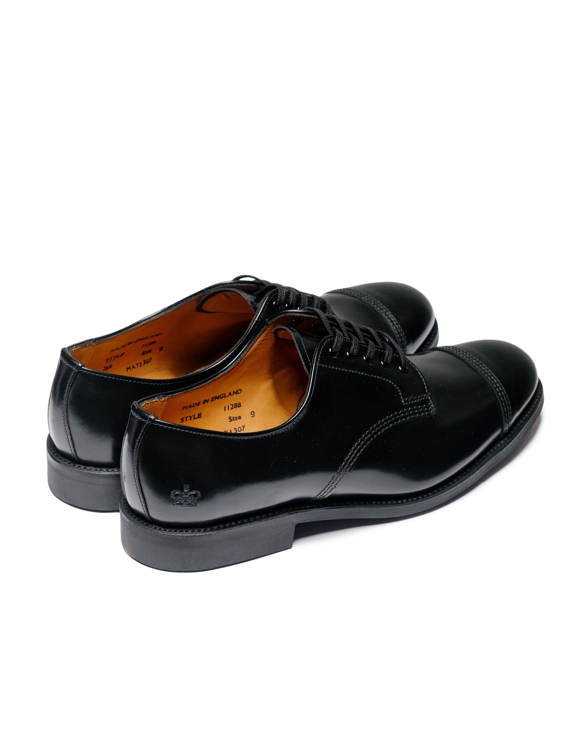 lost & found Sanders Sanders 1128B Military Derby Shoe Black