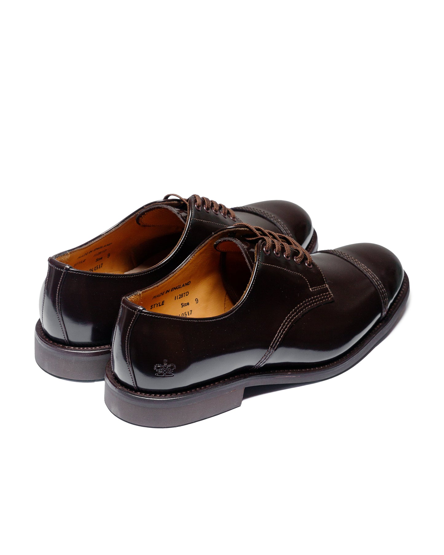 lost & found Sanders Sanders 1128TD Military Derby Shoe Ebony Brown