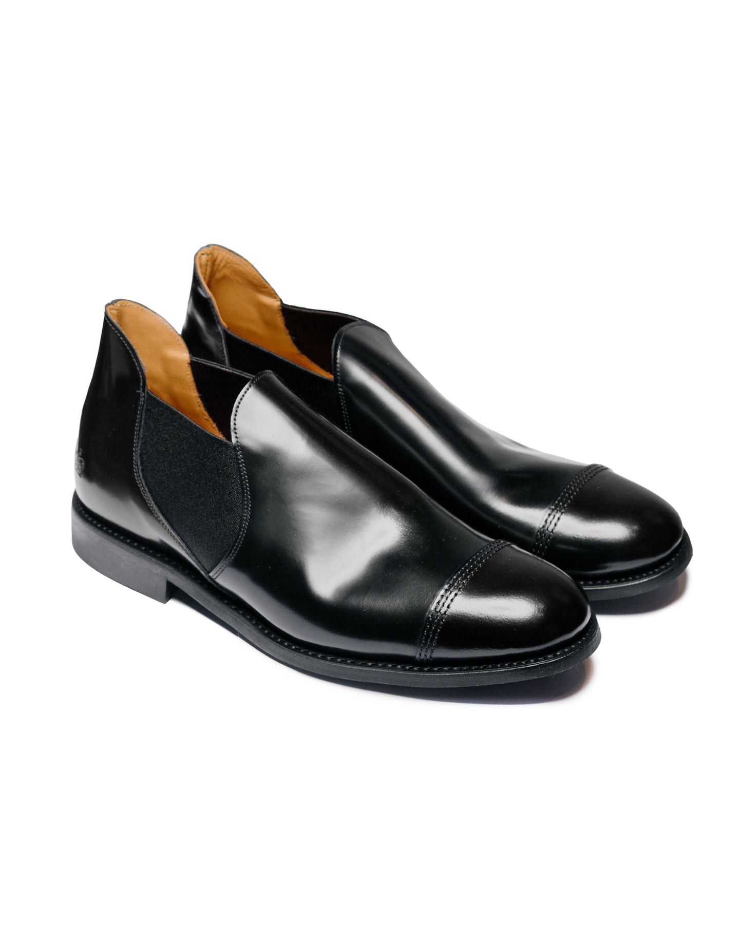 lost & found Sanders Sanders 1619B Military Cap Toe Short Chelsea Black