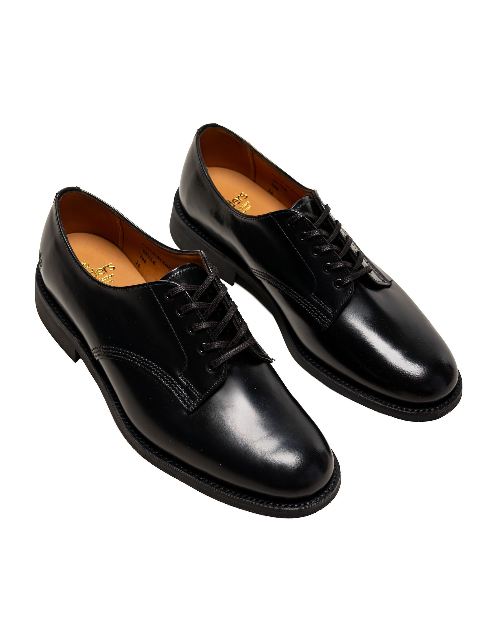lost & found Sanders Sanders 2246B Military Officer Shoe Black