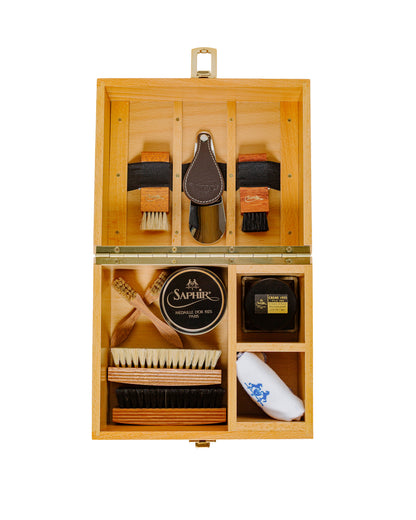 lost & found Saphir Saphir Groom Box Beech Wood Vegetal Leather