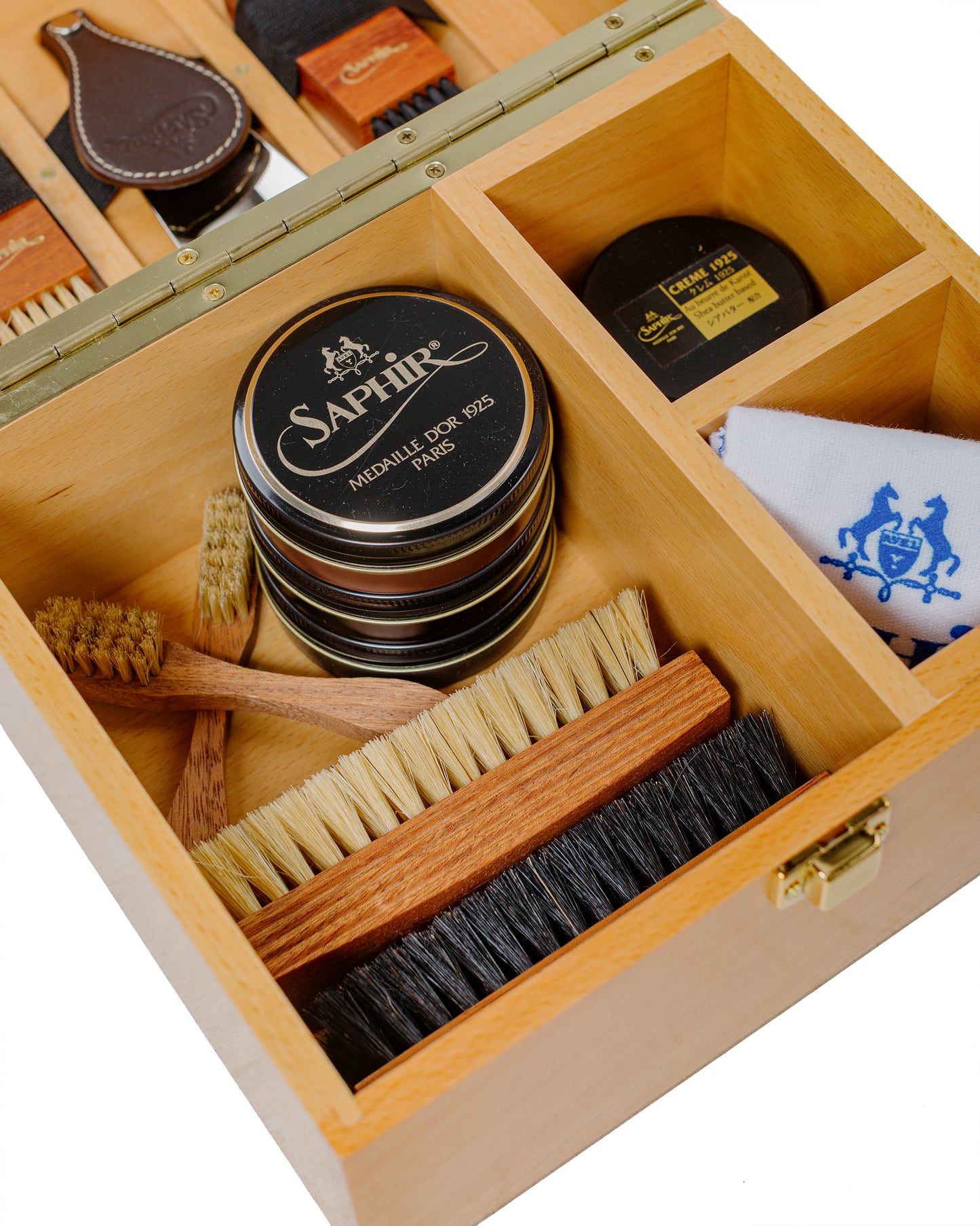 lost & found Saphir Saphir Groom Box Beech Wood Vegetal Leather