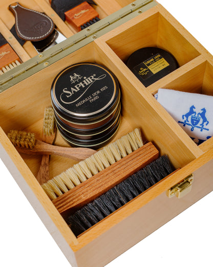 lost & found Saphir Saphir Groom Box Beech Wood Vegetal Leather