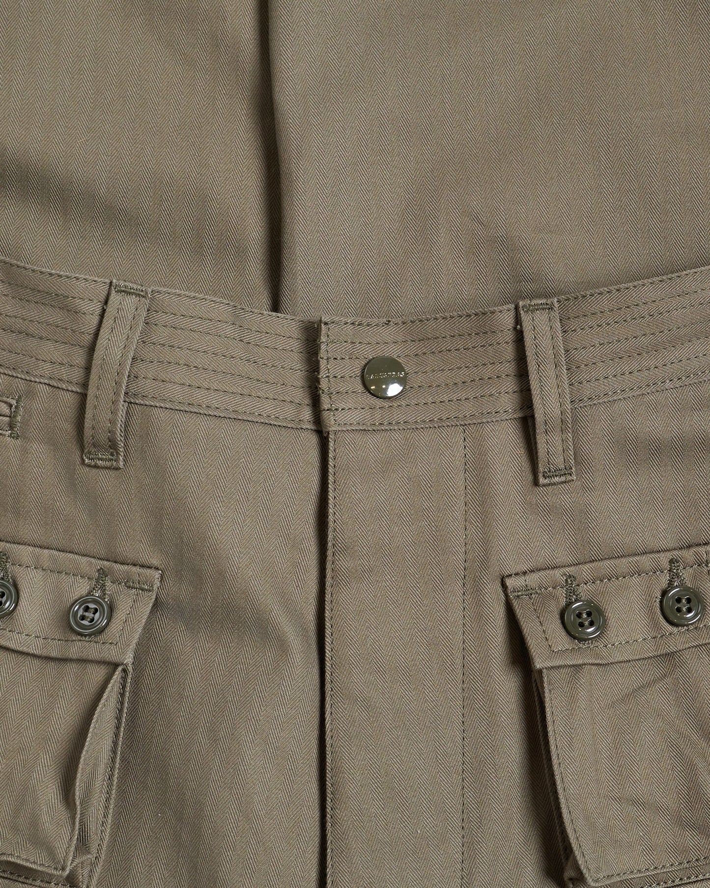 lost & found Sassafras Sassafras G.D.U. Pants Herringbone Twill Olive