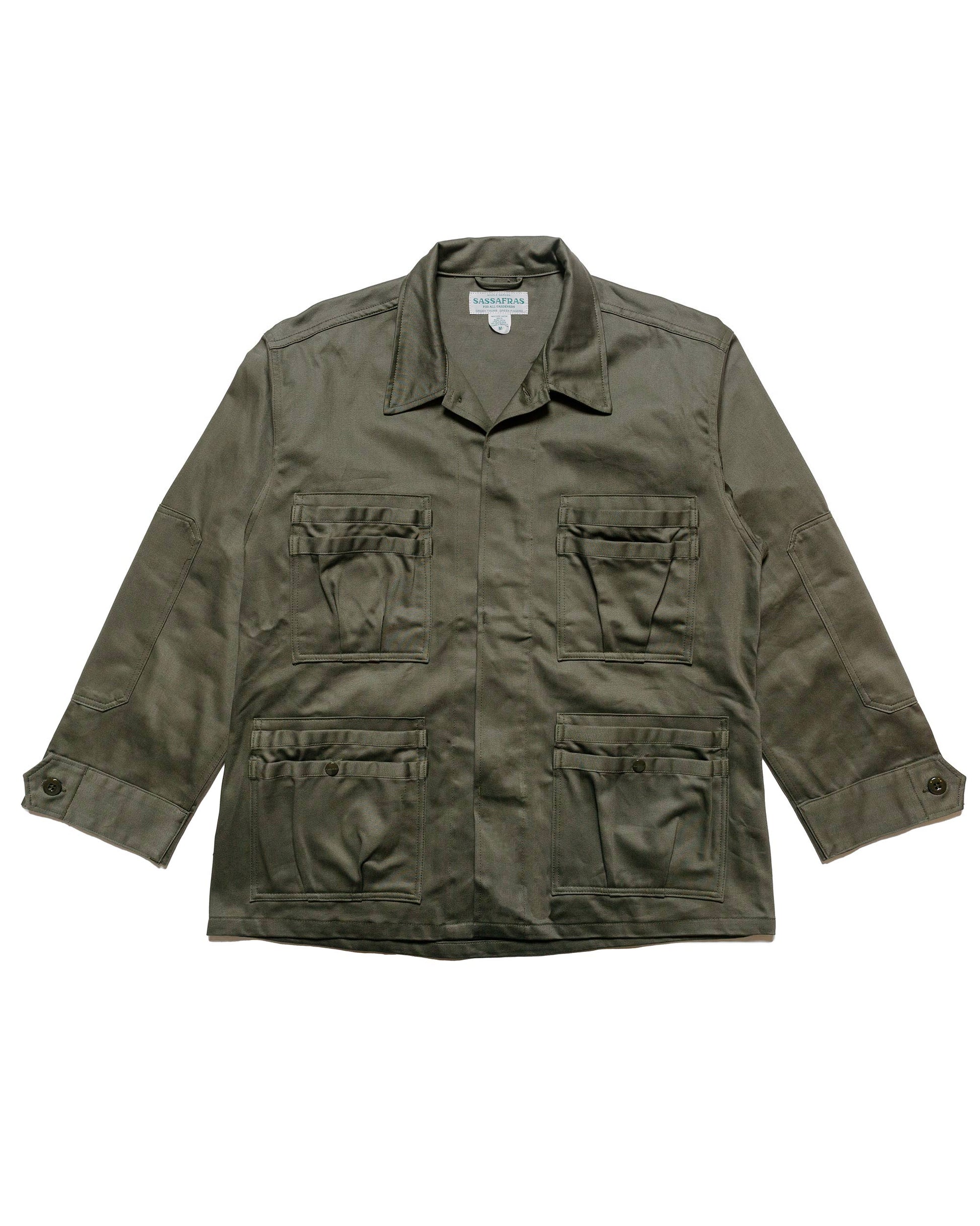 lost & found Sassafras Sassafras Overgrown Fatigue Jacket Military Satin Olive