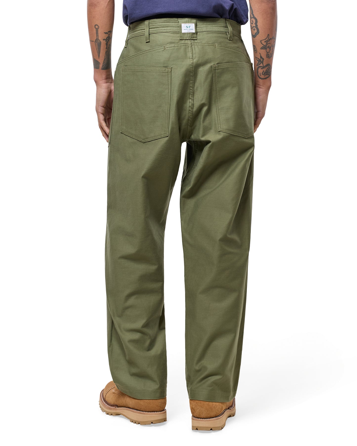 lost & found Sassafras Sassafras D Scoop Pants Back Satin Olive