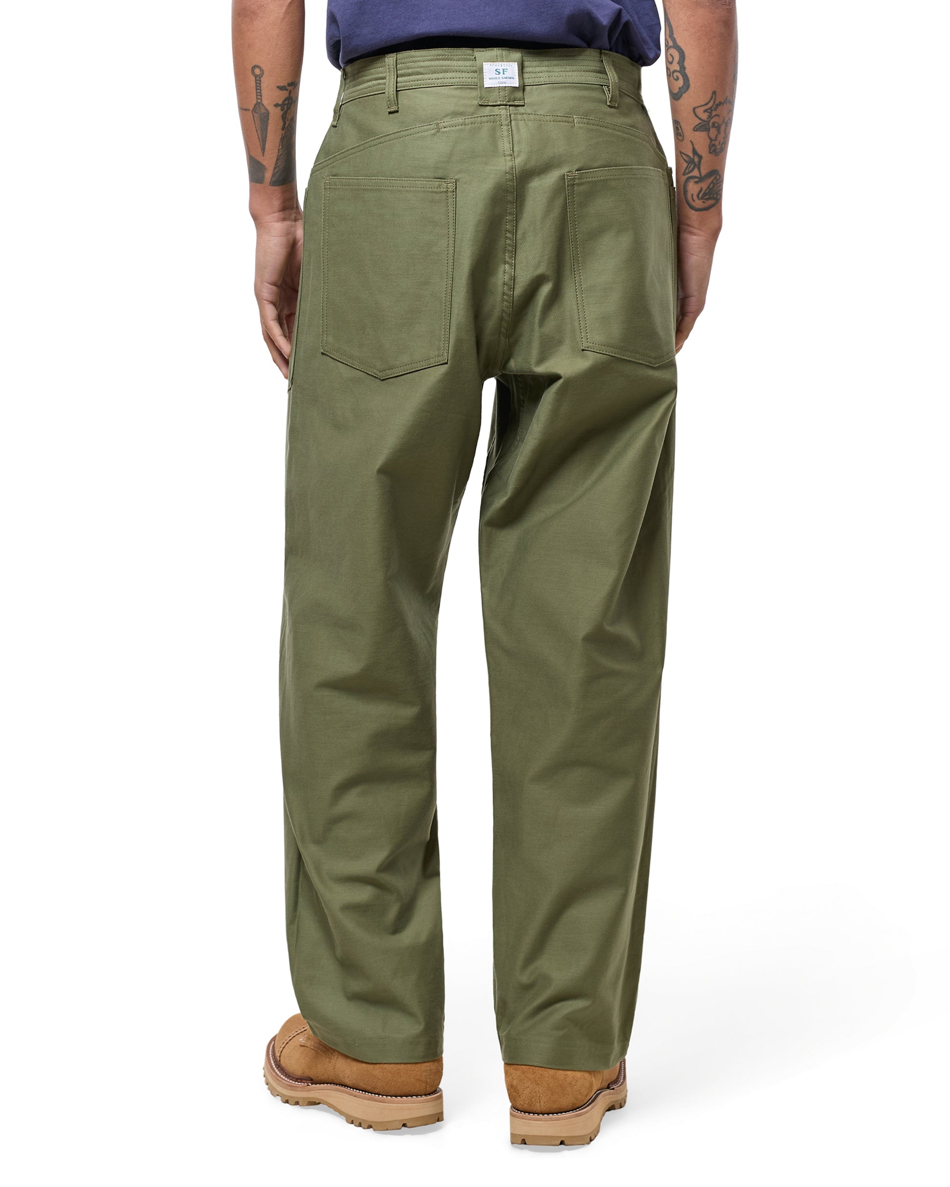 lost & found Sassafras Sassafras D Scoop Pants Back Satin Olive