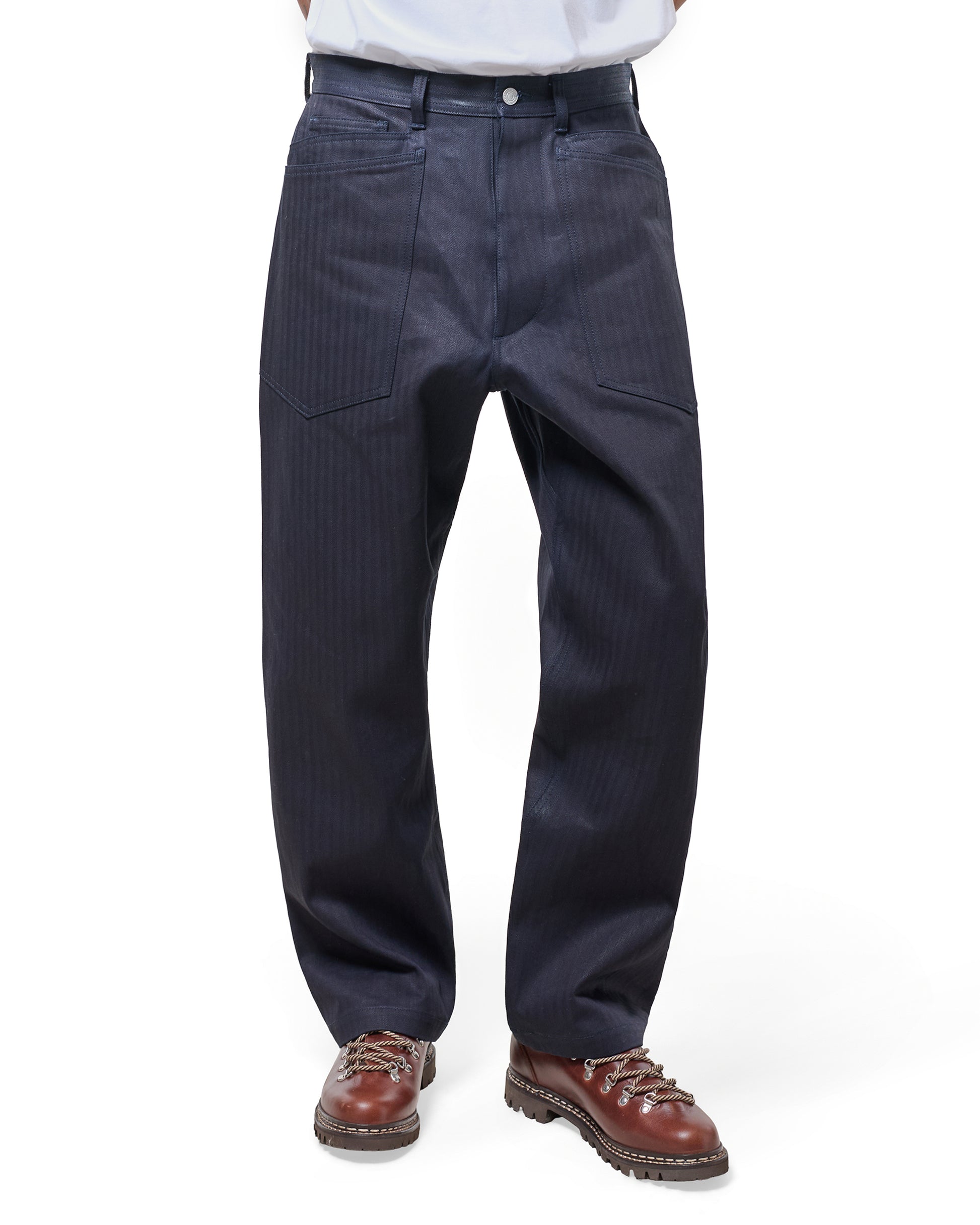lost & found Sassafras Sassafras D Scoop Pants Herringbone Indigo/Black