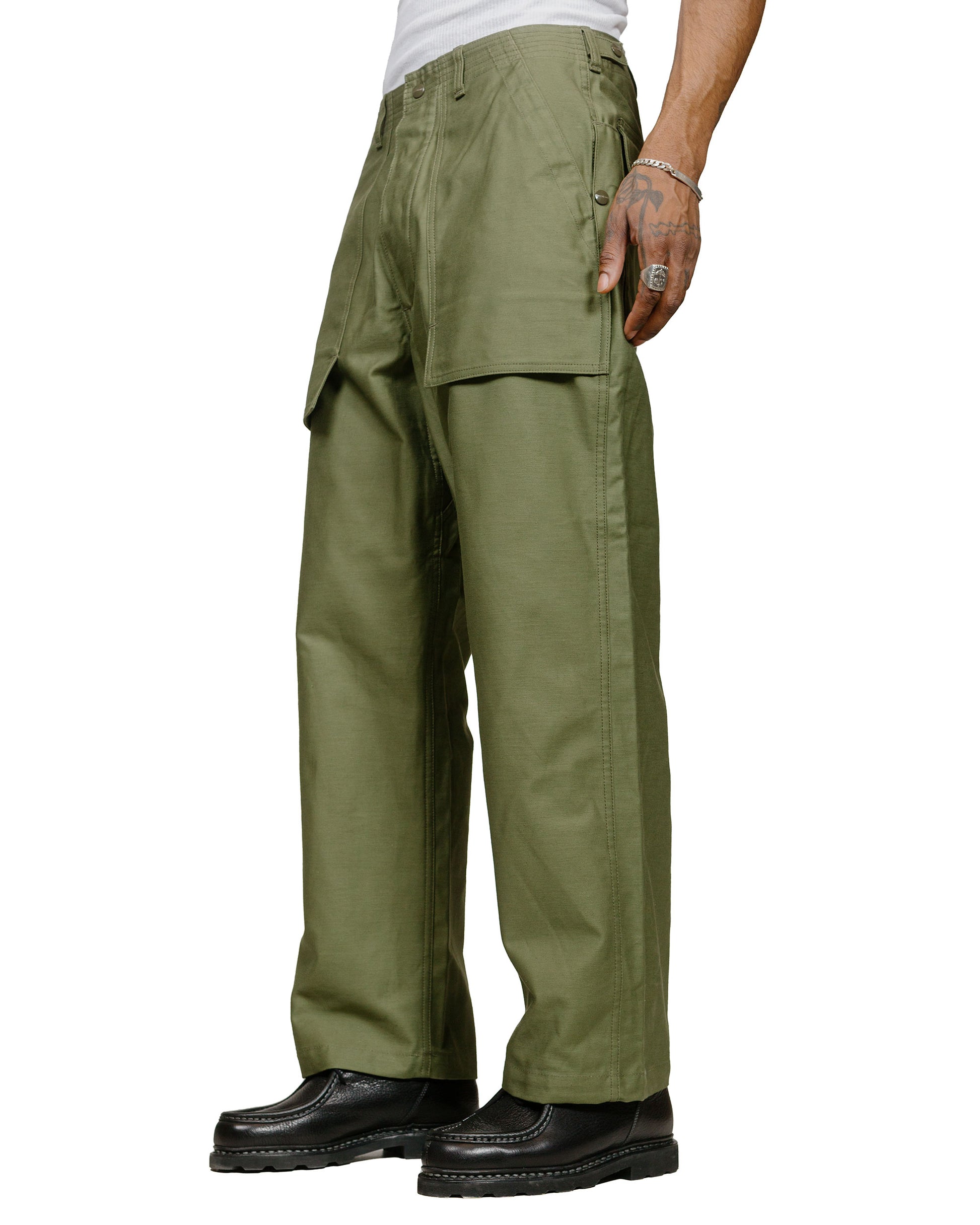 lost & found Sassafras Sassafras F.S Cultivator Pants Back Satin Olive