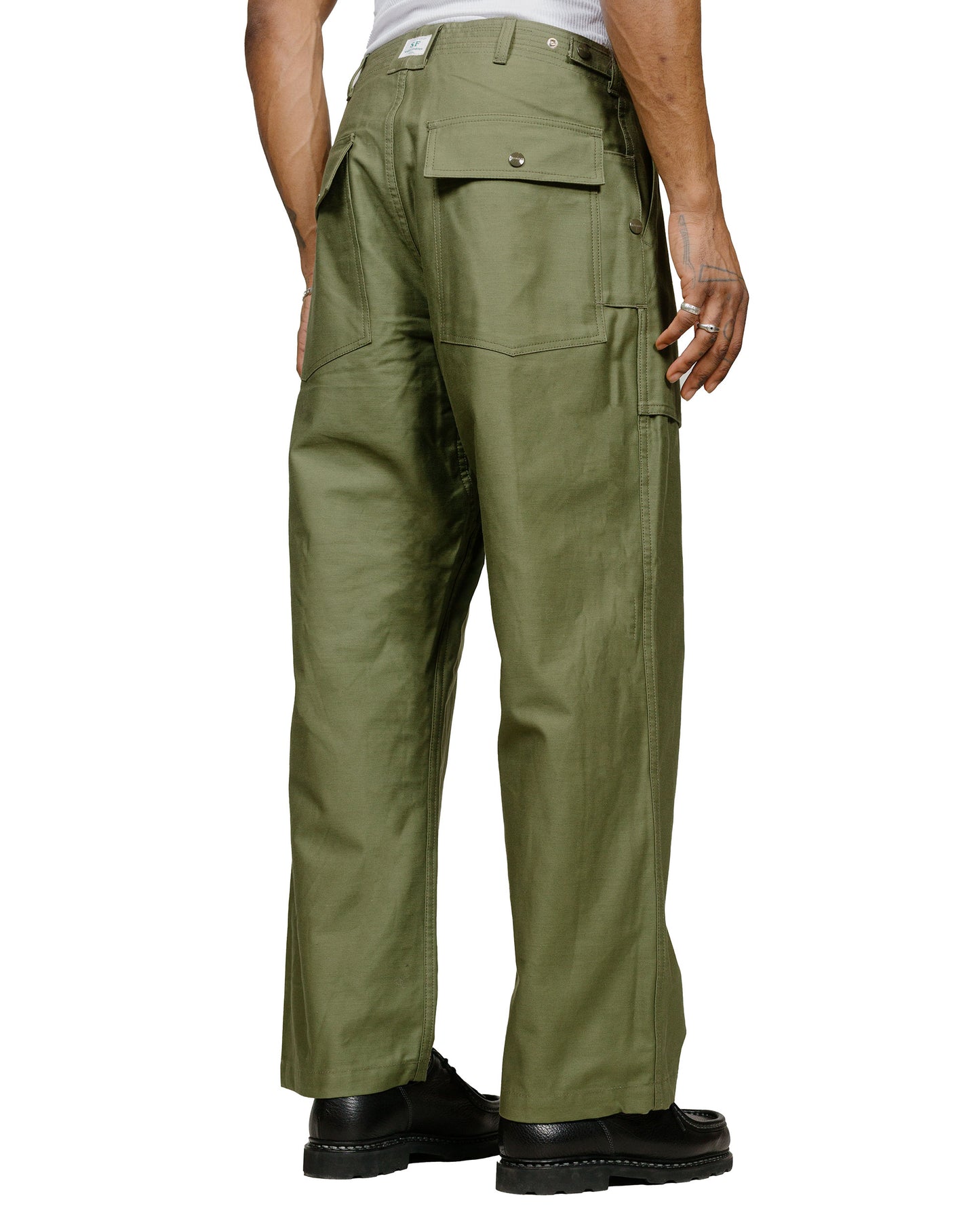 lost & found Sassafras Sassafras F.S Cultivator Pants Back Satin Olive