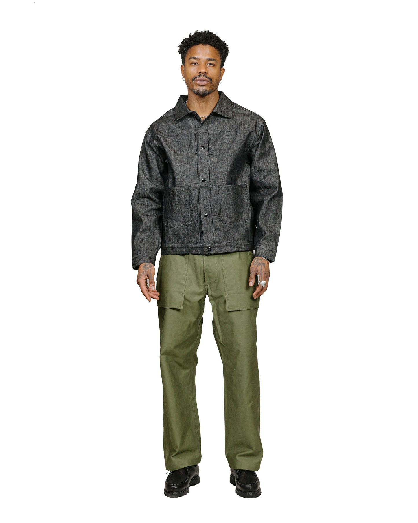 lost & found Sassafras Sassafras F.S Cultivator Pants Back Satin Olive