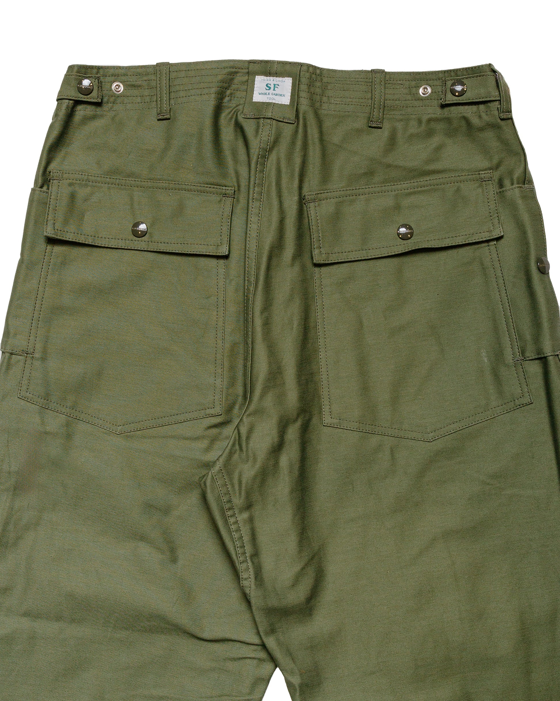 lost & found Sassafras Sassafras F.S Cultivator Pants Back Satin Olive