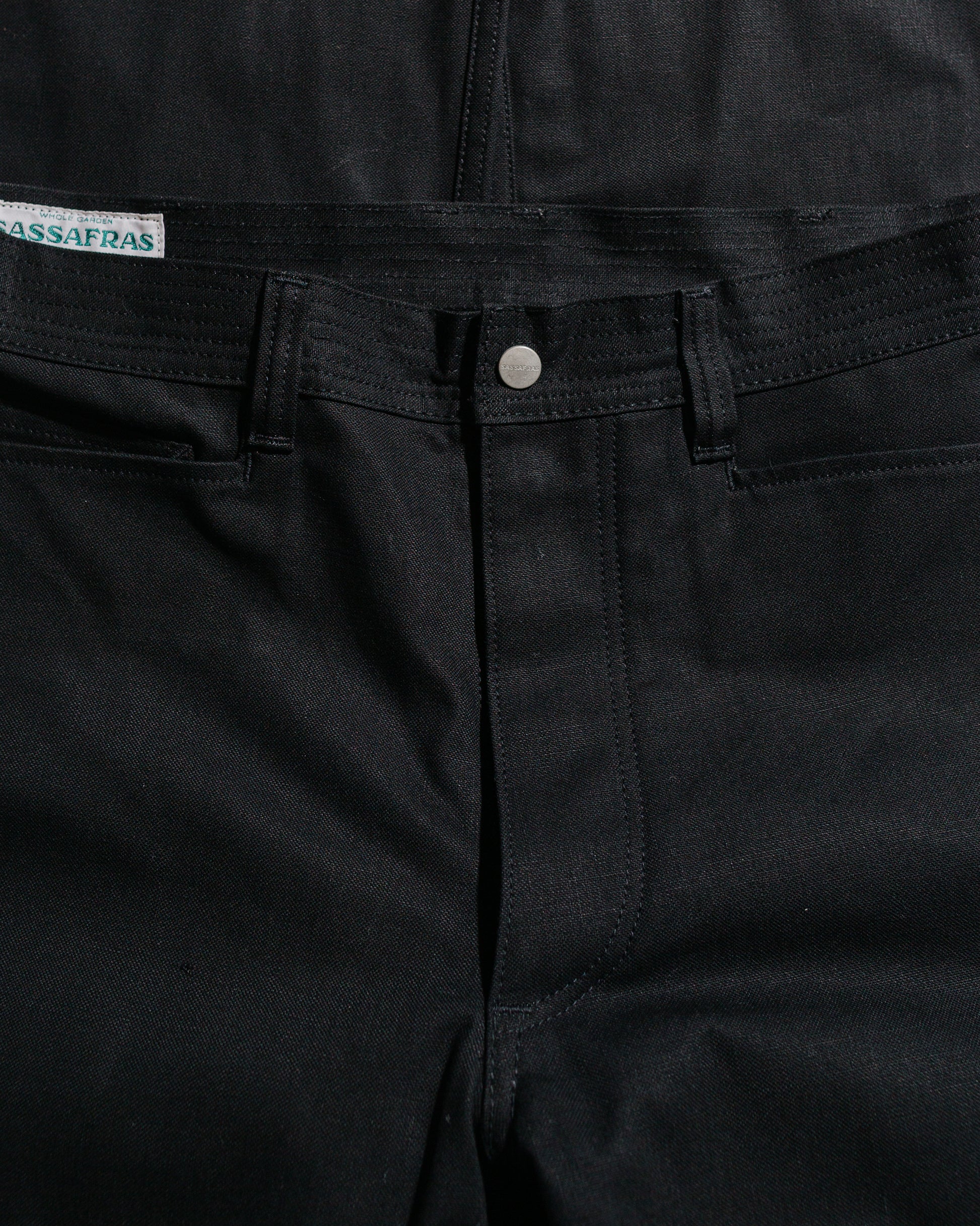 lost & found Sassafras Sassafras Weeds Digger Pants Selvedge Duck Black
