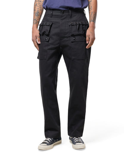 lost & found Sassafras Sassafras G.D.U. Pants Herringbone Twill Black
