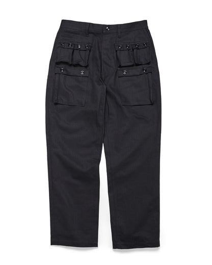 lost & found Sassafras Sassafras G.D.U. Pants Herringbone Twill Black