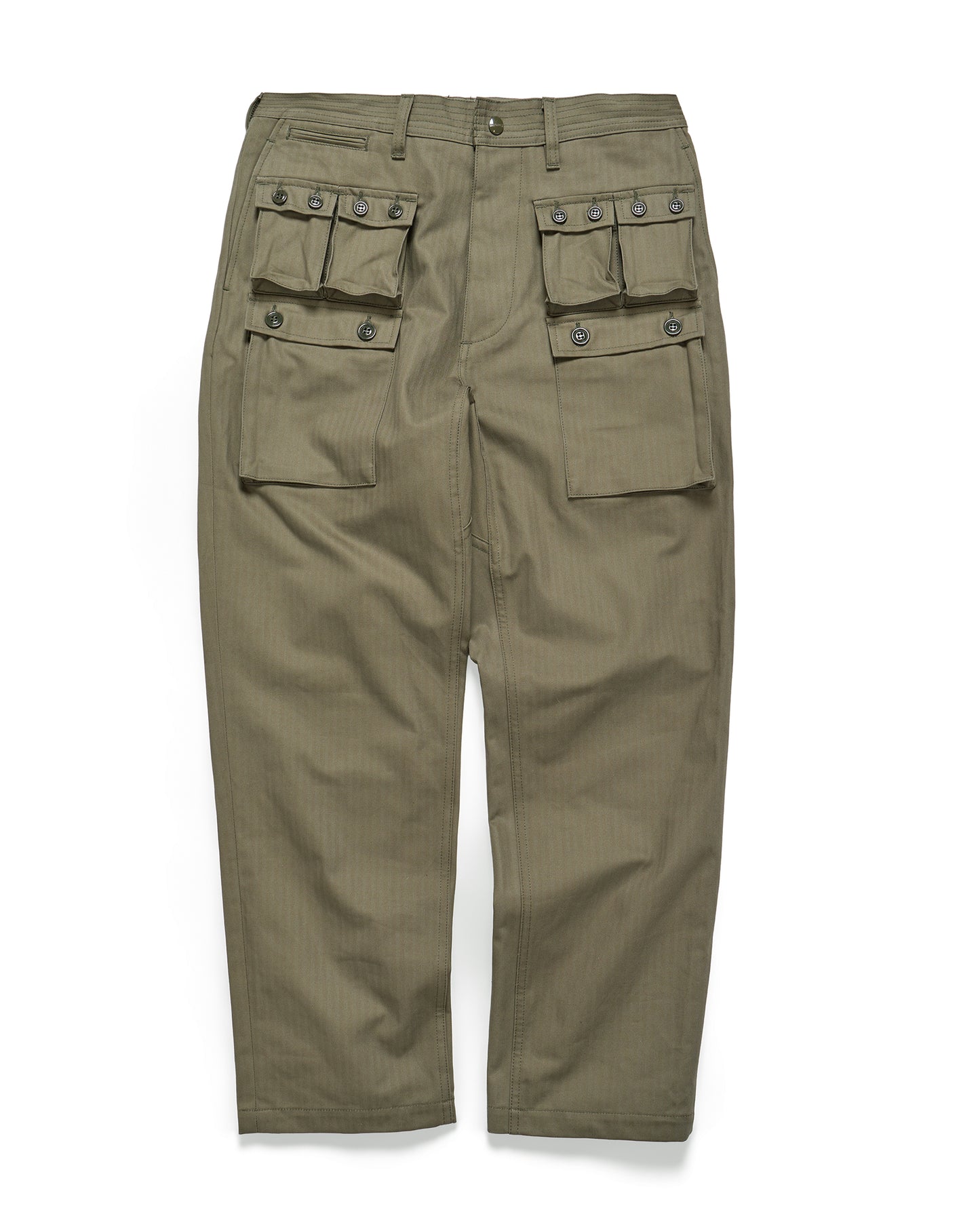 lost & found Sassafras Sassafras G.D.U. Pants Herringbone Twill Olive