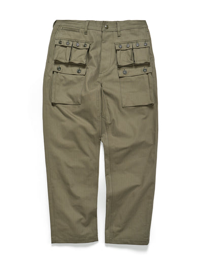 lost & found Sassafras Sassafras G.D.U. Pants Herringbone Twill Olive