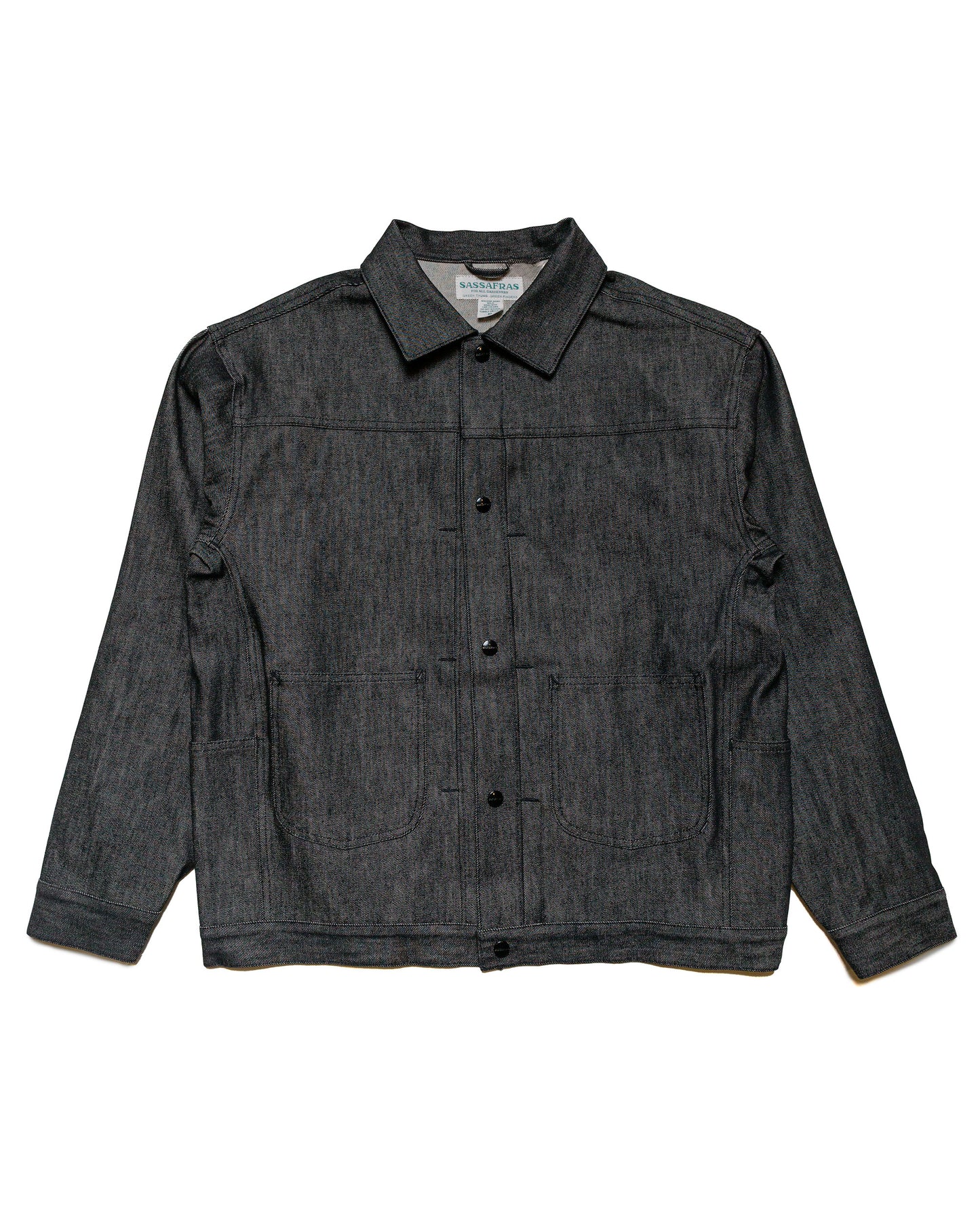 lost & found Sassafras Sassafras Gardeners Jacket 13oz Slab Denim Black