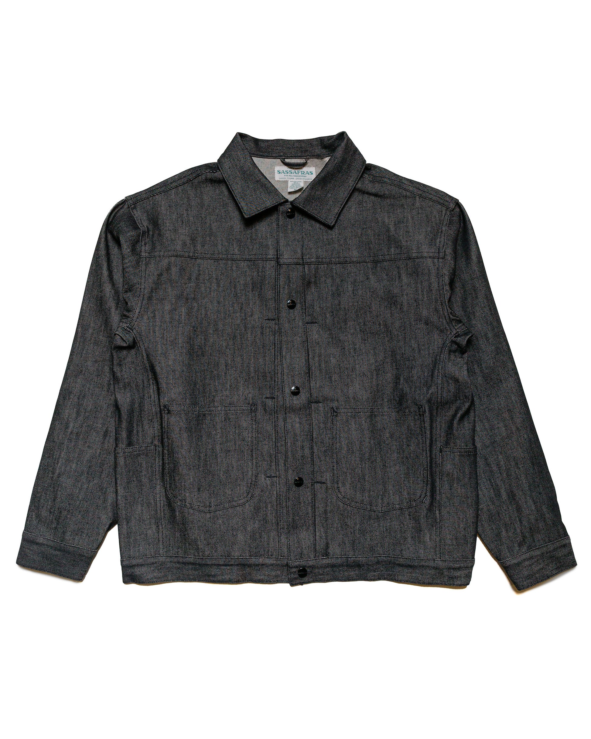 lost & found Sassafras Sassafras Gardeners Jacket 13oz Slab Denim Black