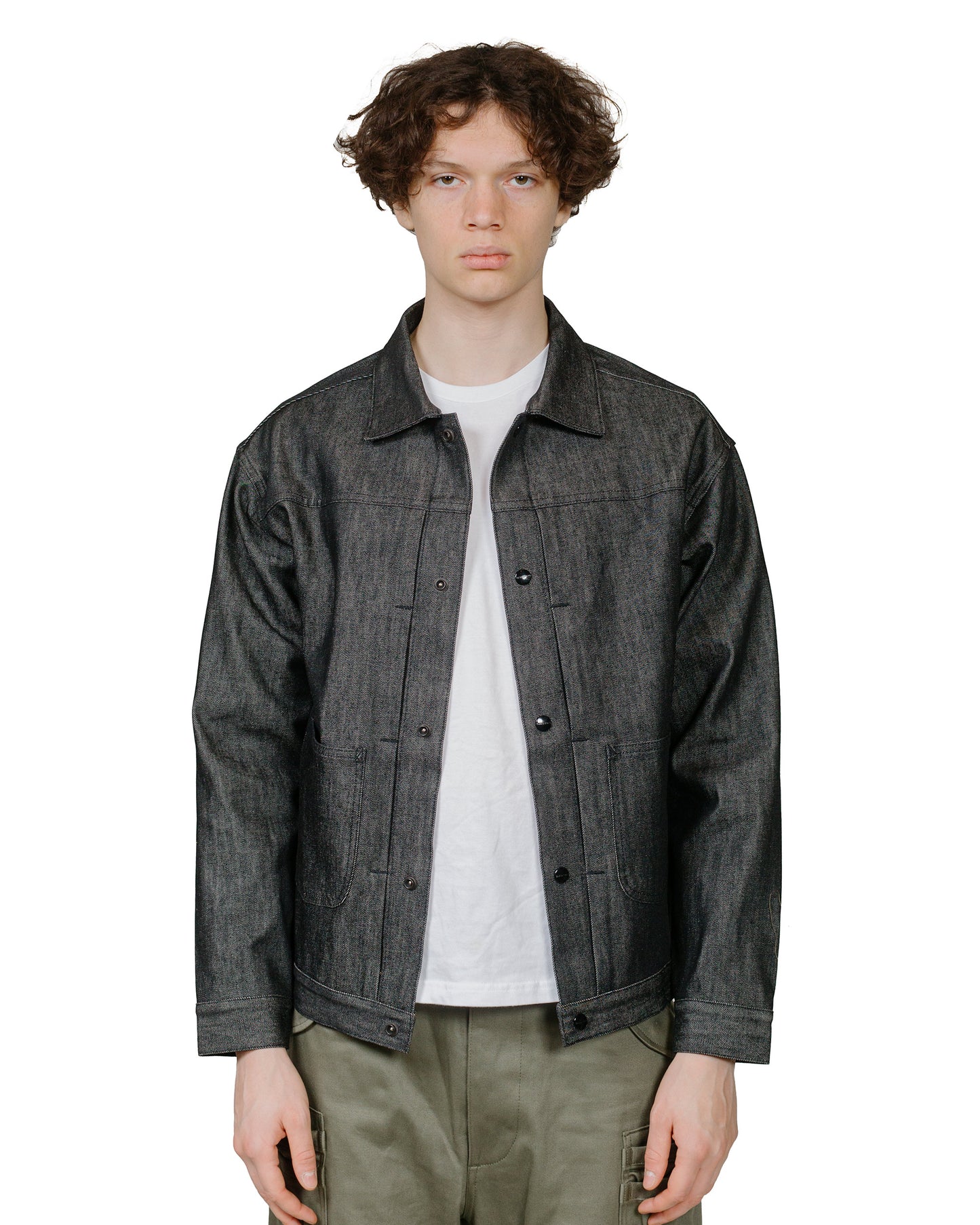 lost & found Sassafras Sassafras Gardeners Jacket 13oz Slab Denim Black