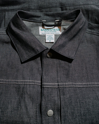 lost & found Sassafras Sassafras Gardeners Jacket 8oz Military Denim Black