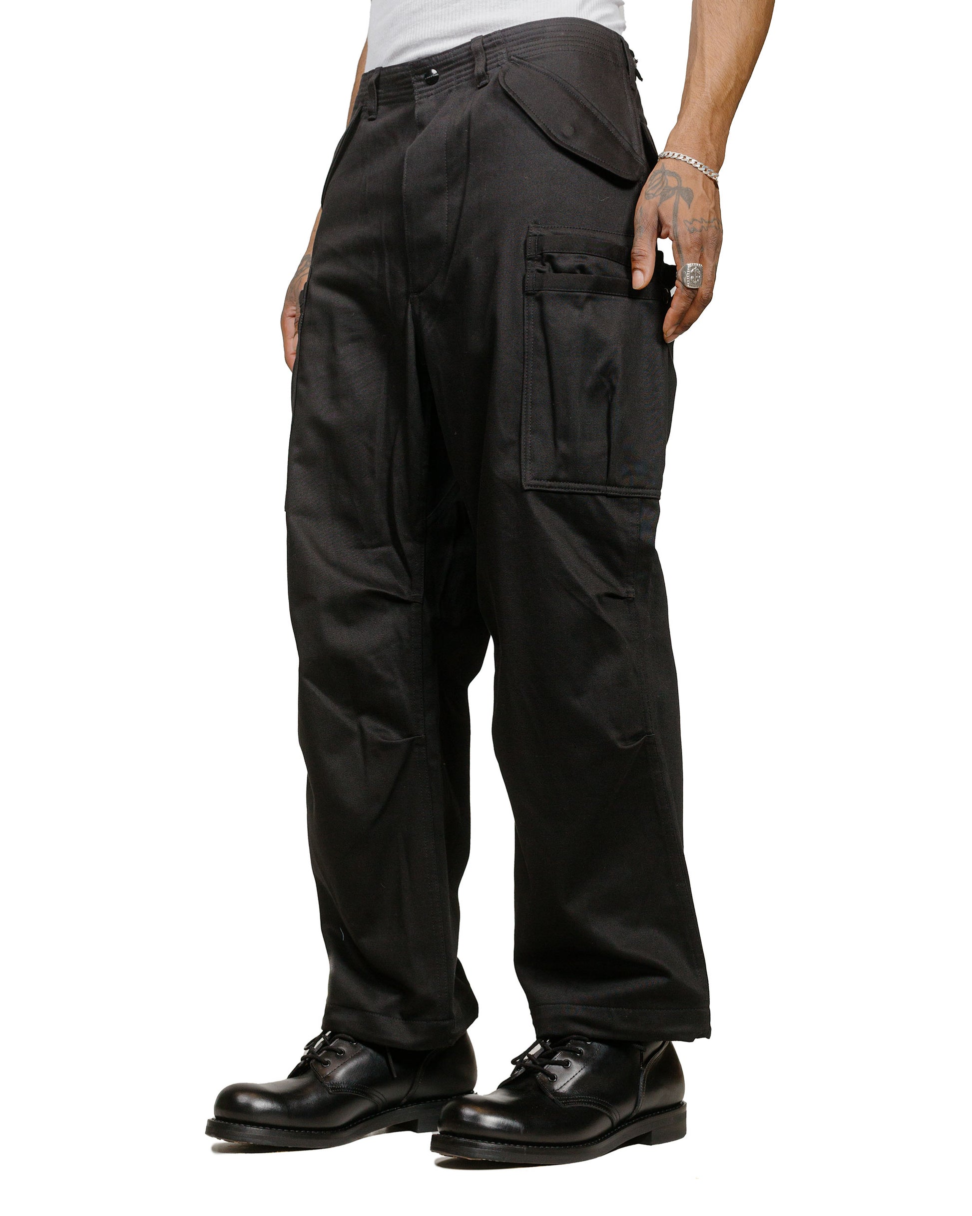 lost & found Sassafras Sassafras Overgrown Pants Military Satin Black
