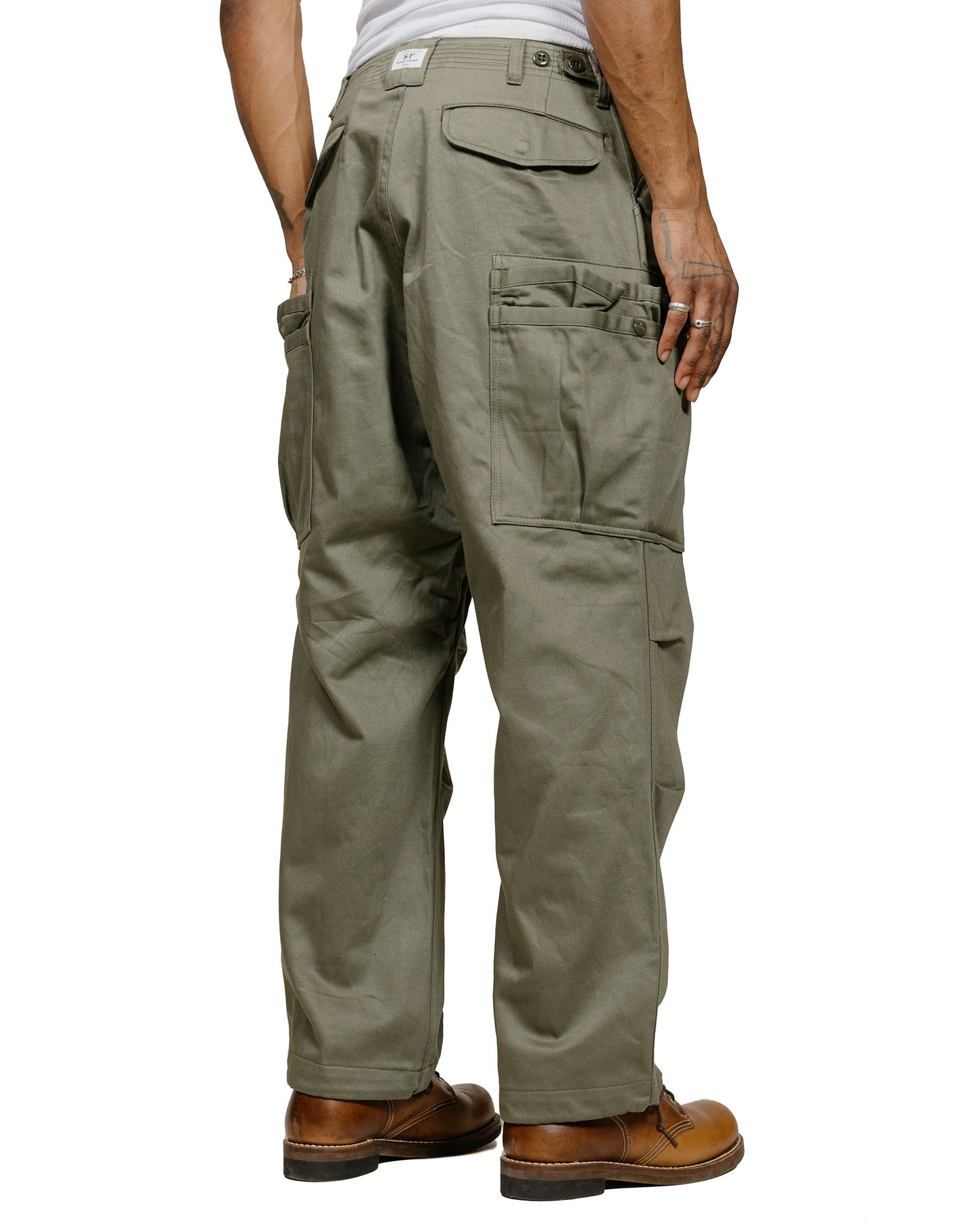 lost & found Sassafras Sassafras Overgrown Pants Military Satin Olive