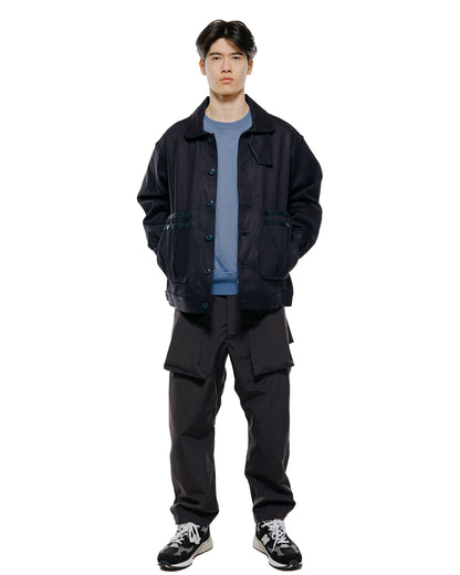 lost & found Sassafras Sassafras Overgrown Trug Jacket Herringbone Twill Indigo/Black
