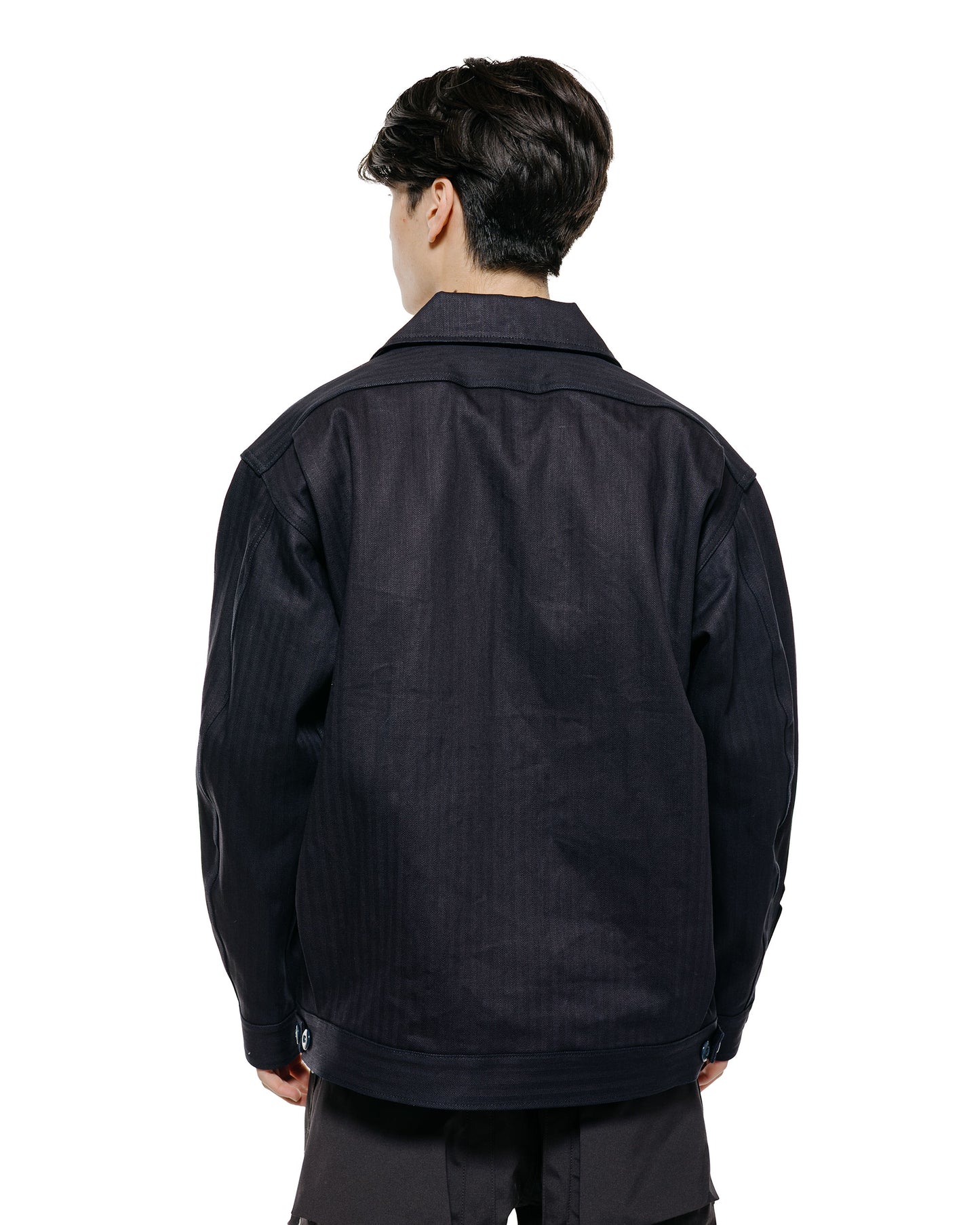 lost & found Sassafras Sassafras Overgrown Trug Jacket Herringbone Twill Indigo/Black