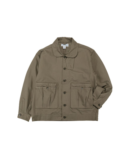lost & found Sassafras Sassafras Overgrown Trug Jacket Herringbone Twill Olive