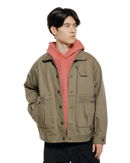 lost & found Sassafras Sassafras Overgrown Trug Jacket Herringbone Twill Olive