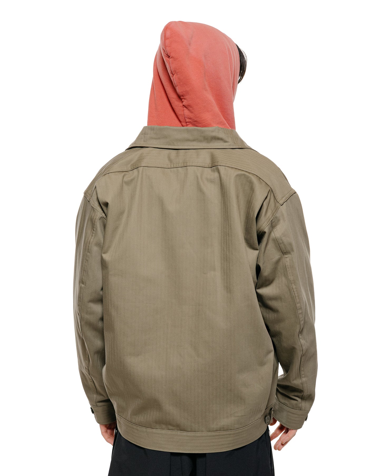 lost & found Sassafras Sassafras Overgrown Trug Jacket Herringbone Twill Olive