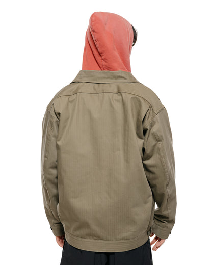 lost & found Sassafras Sassafras Overgrown Trug Jacket Herringbone Twill Olive