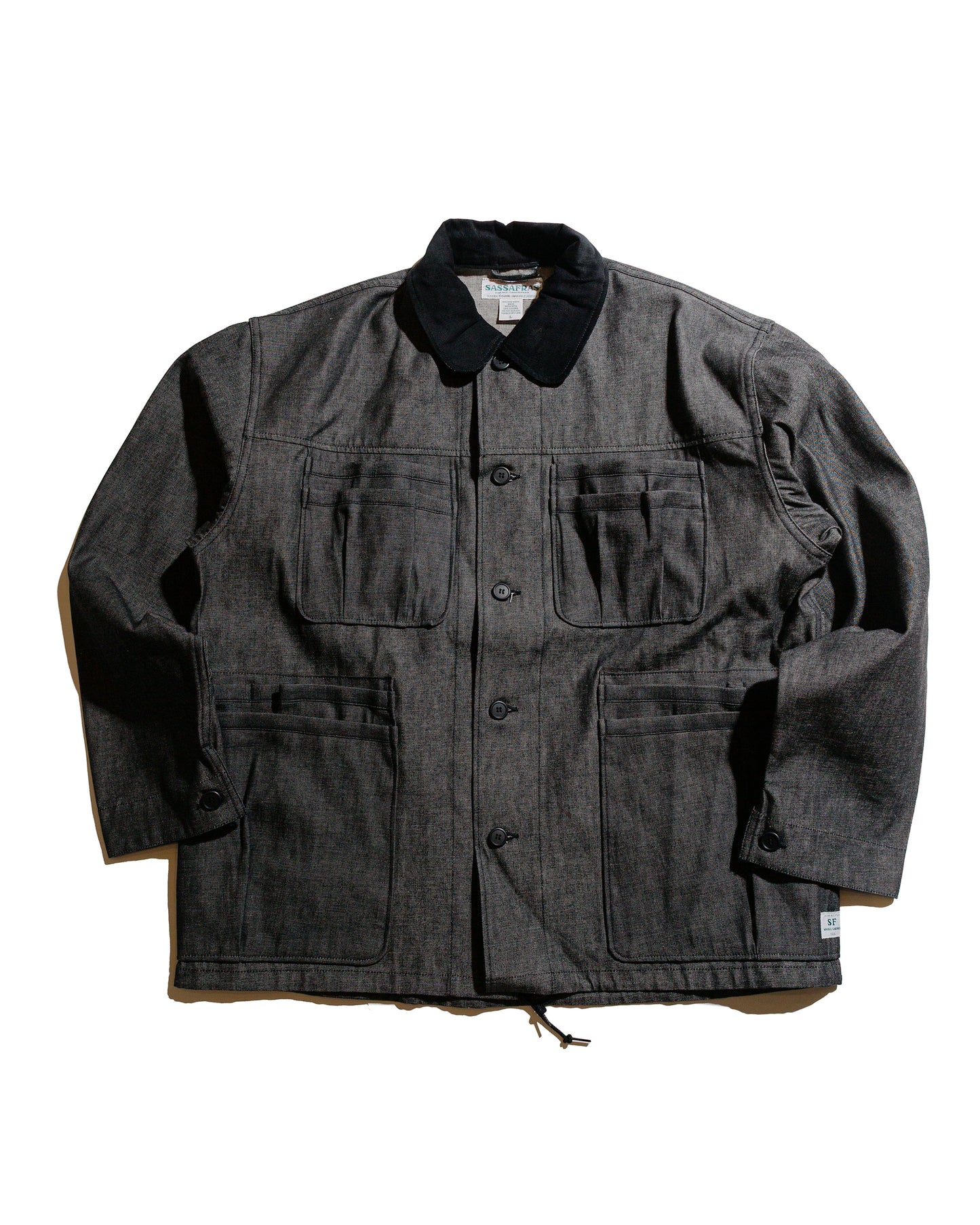 lost & found Sassafras Sassafras Overgrown Warden Jacket 10oz Denim Black