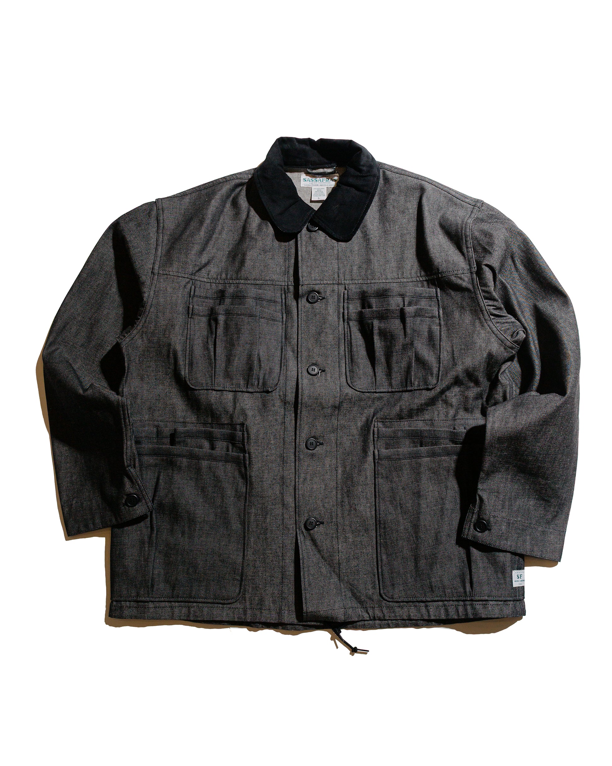 lost & found Sassafras Sassafras Overgrown Warden Jacket 10oz Denim Black