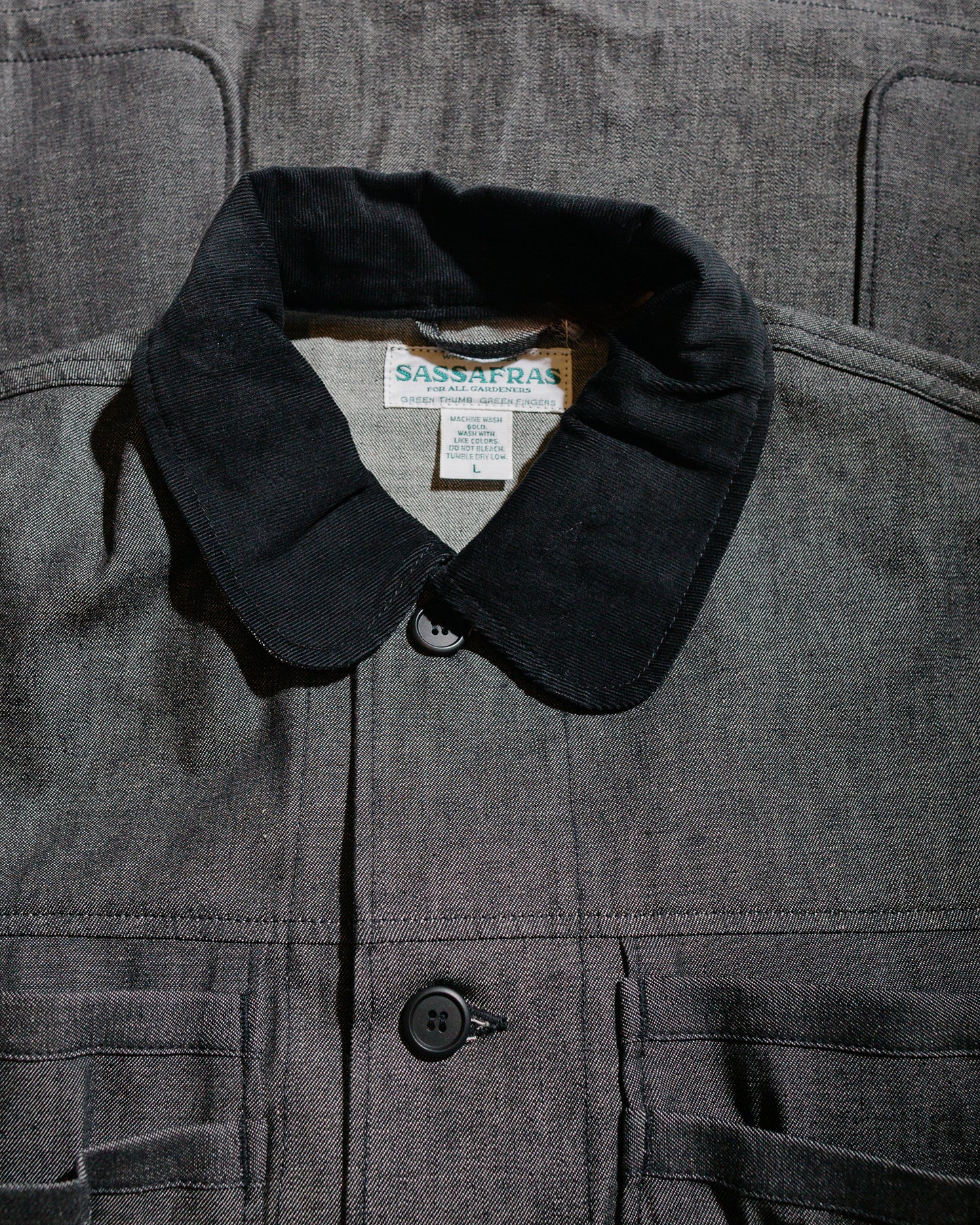 lost & found Sassafras Sassafras Overgrown Warden Jacket 10oz Denim Black