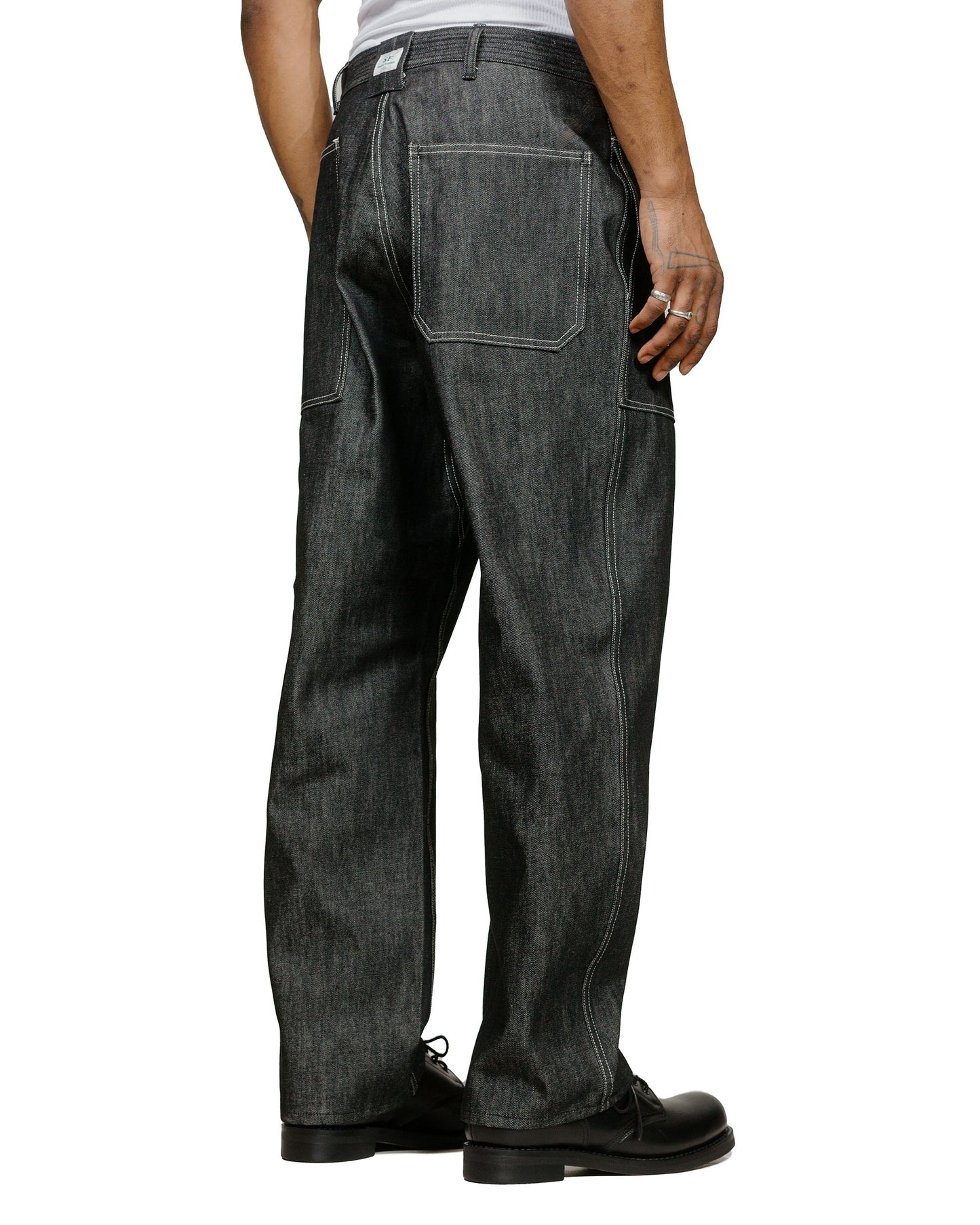 lost & found Sassafras Sassafras T.P. Landscaper Pants 13oz Slab Denim Black