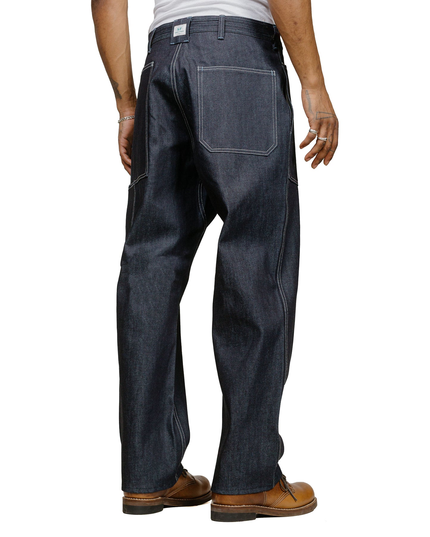 lost & found Sassafras Sassafras T.P. Landscaper Pants 13oz Slab Denim Indigo