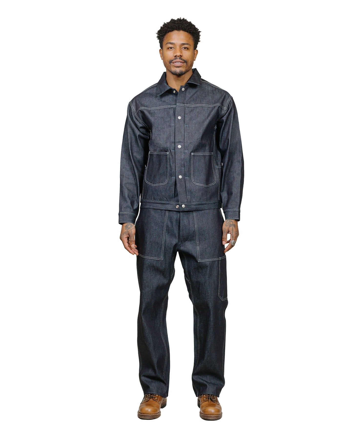 lost & found Sassafras Sassafras T.P. Landscaper Pants 13oz Slab Denim Indigo