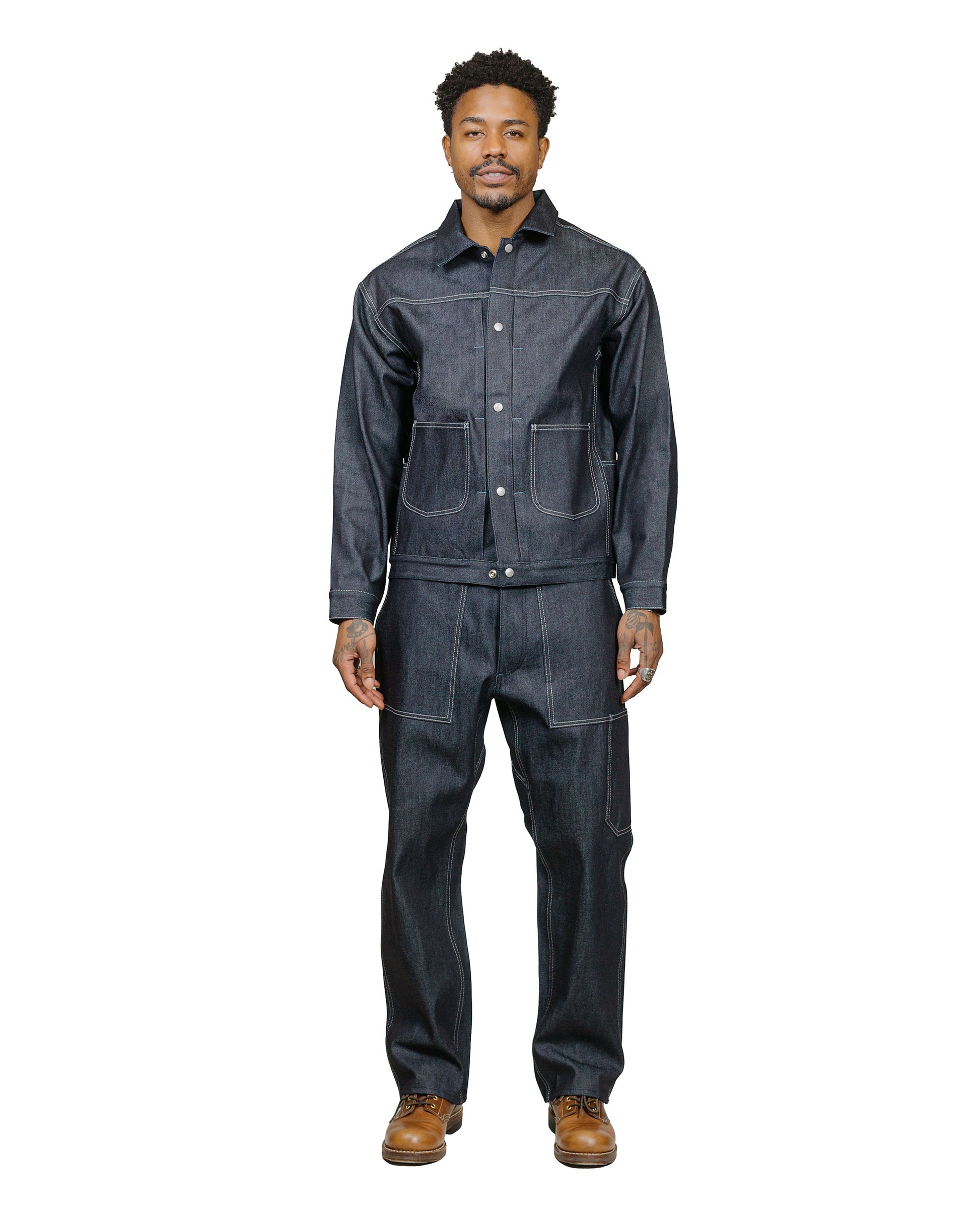 lost & found Sassafras Sassafras T.P. Landscaper Pants 13oz Slab Denim Indigo