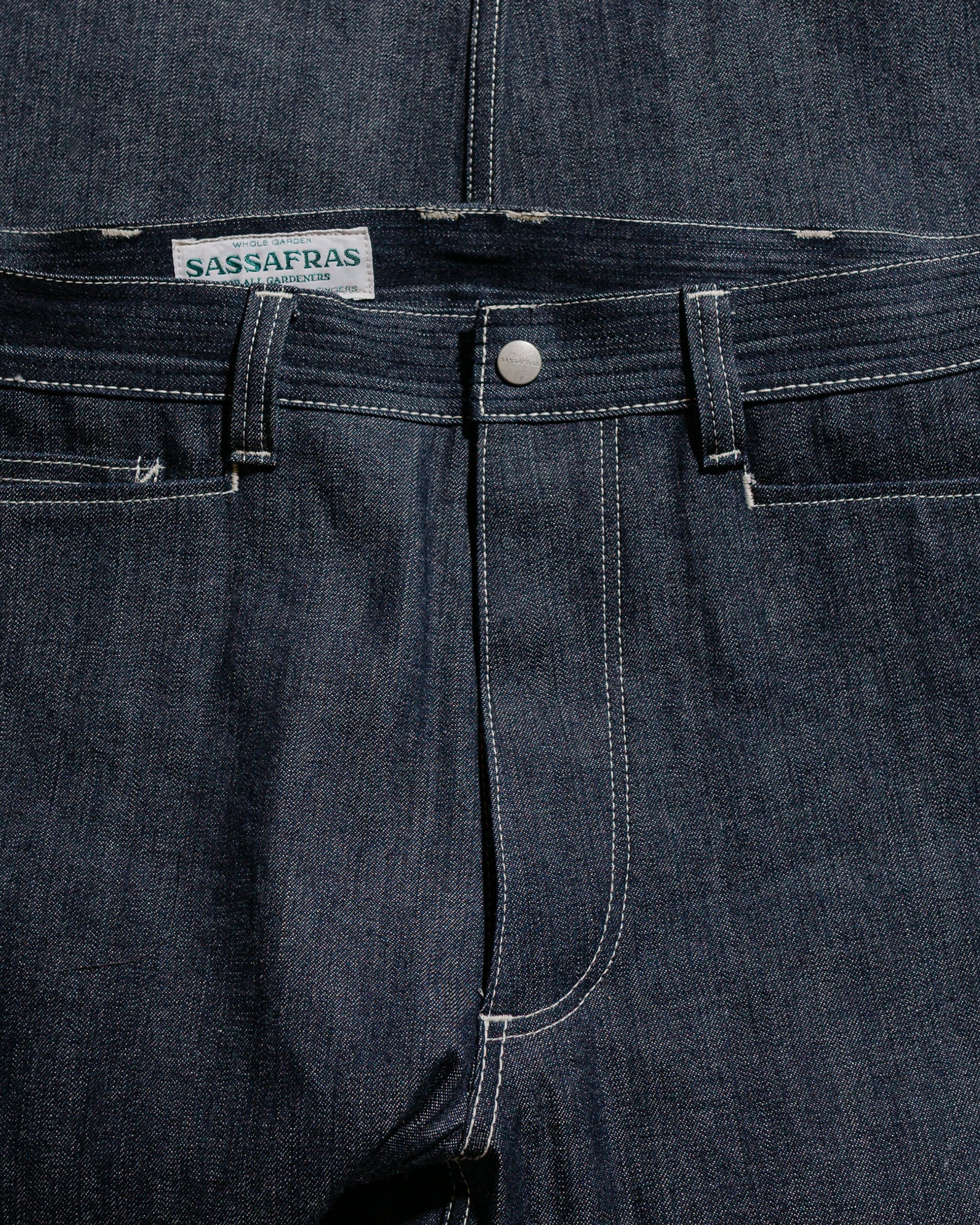 lost & found Sassafras Sassafras Weeds Digger Pants 10.5oz Selvedge Denim Indigo