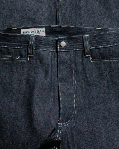 lost & found Sassafras Sassafras Weeds Digger Pants 10.5oz Selvedge Denim Indigo