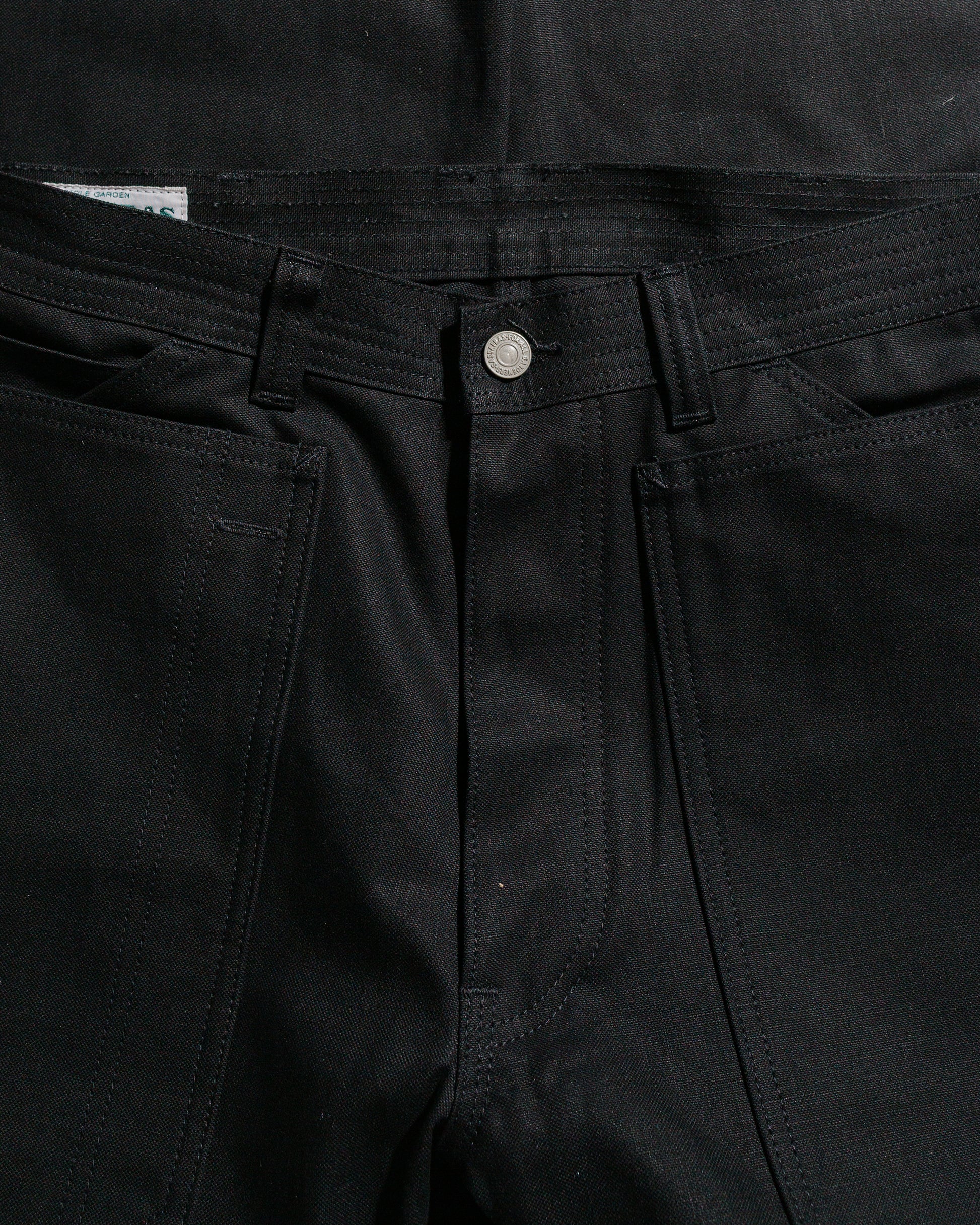 lost & found Sassafras Sassafras Fall Leaf Gardener Pants Selvedge Duck Black