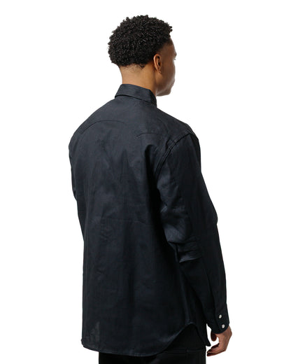 lost & found Sassafras Sassafras Weeds Digger Shirt 6.5oz Herringbone Denim Black