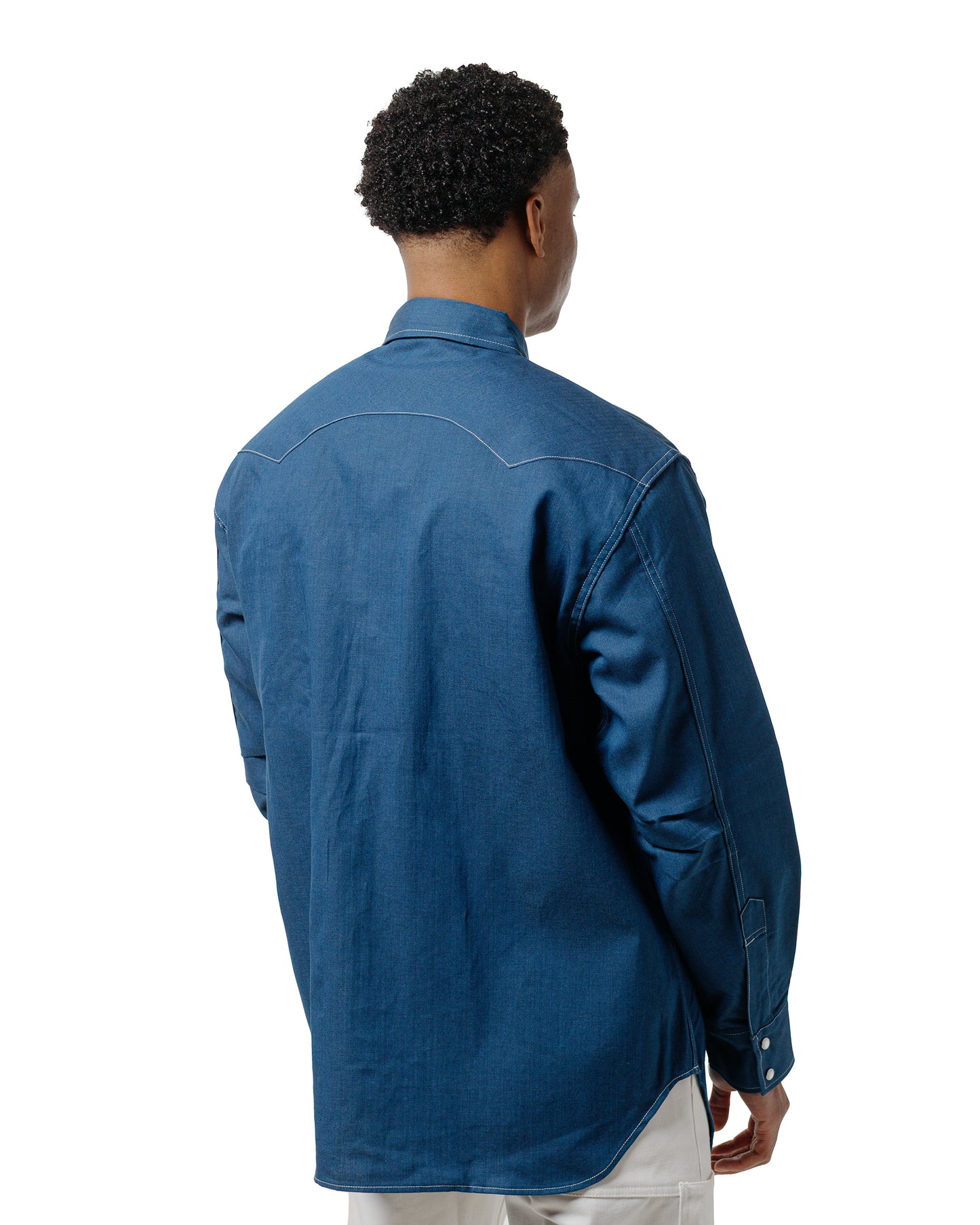 lost & found Sassafras Sassafras Weeds Digger Shirt 6.5oz Herringbone Denim Indigo