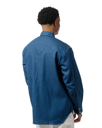 lost & found Sassafras Sassafras Weeds Digger Shirt 6.5oz Herringbone Denim Indigo